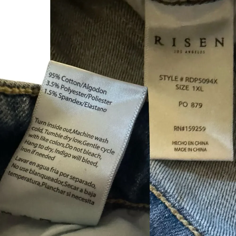 Risen High Rise Boyfriend Jeans Size 1XL - Picture 12 of 16
